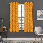 Orange Fruit Slices Pattern Print Curtain