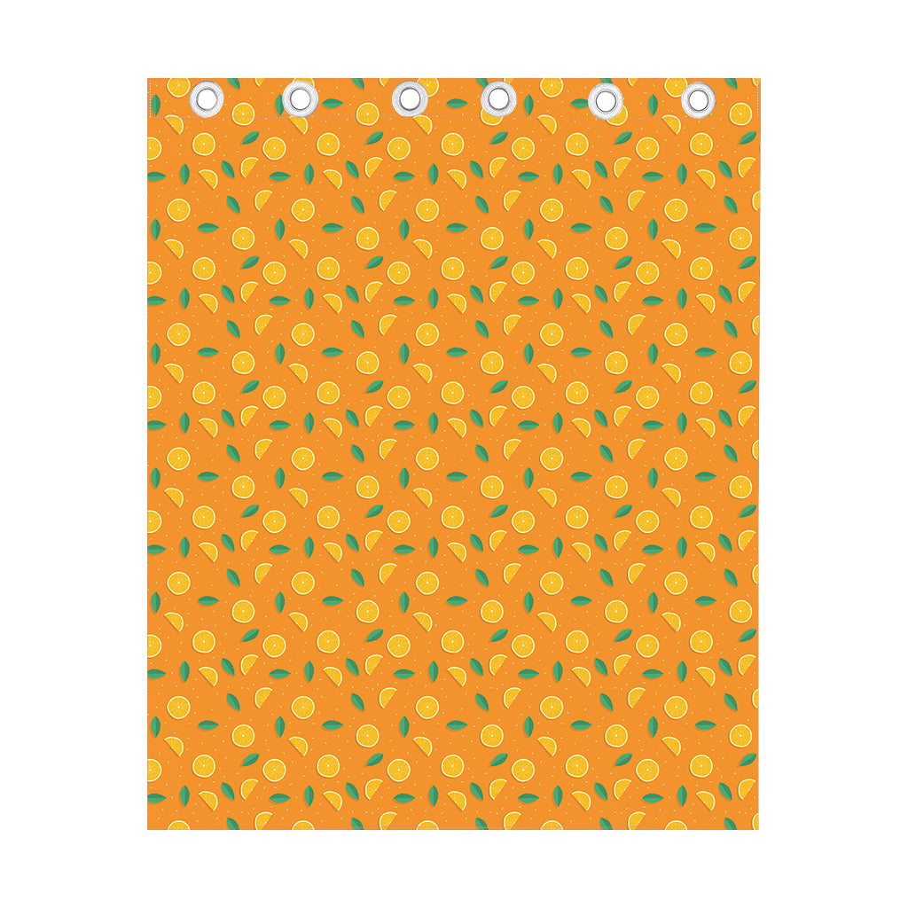 Orange Fruit Slices Pattern Print Curtain