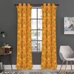 Orange Fruit Slices Pattern Print Curtain