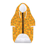 Orange Fruit Slices Pattern Print Dog Zip Up Hoodie