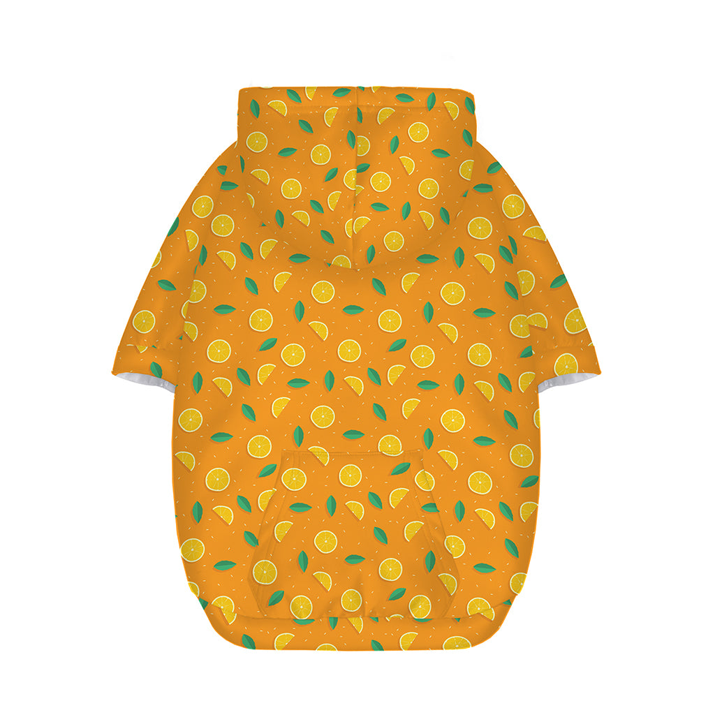 Orange Fruit Slices Pattern Print Dog Zip Up Hoodie