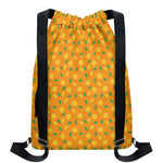 Orange Fruit Slices Pattern Print Drawstring Backpack
