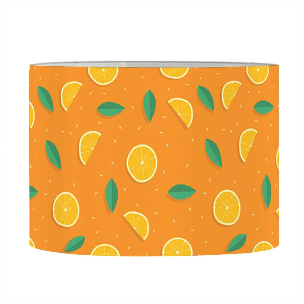 Orange Fruit Slices Pattern Print Drum Lamp Shade