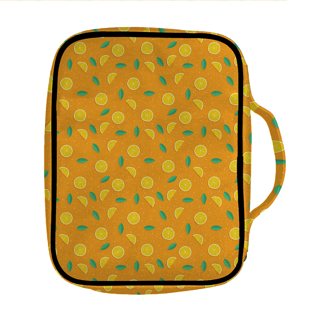 Orange Fruit Slices Pattern Print Front Pocket Bible Bag