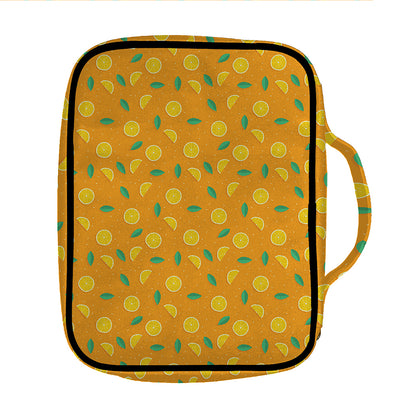 Orange Fruit Slices Pattern Print Front Pocket Bible Bag