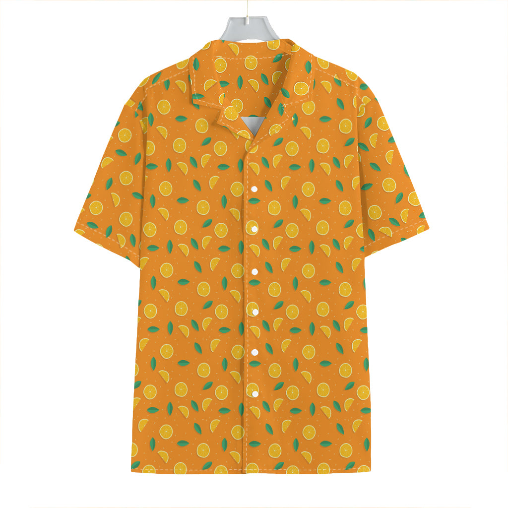 Orange Fruit Slices Pattern Print Hawaiian Shirt