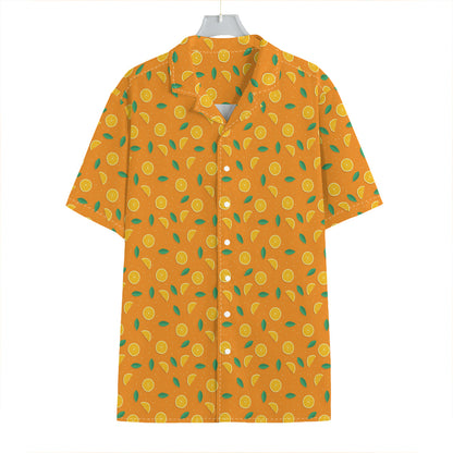 Orange Fruit Slices Pattern Print Hawaiian Shirt
