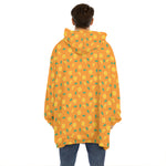 Orange Fruit Slices Pattern Print Hoodie Blanket