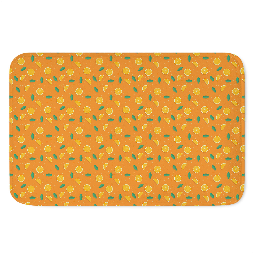 Orange Fruit Slices Pattern Print Indoor Door Mat