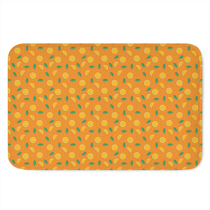 Orange Fruit Slices Pattern Print Indoor Door Mat