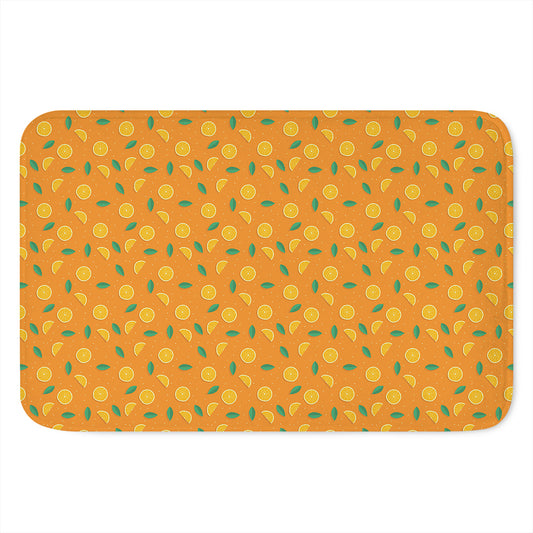 Orange Fruit Slices Pattern Print Indoor Door Mat