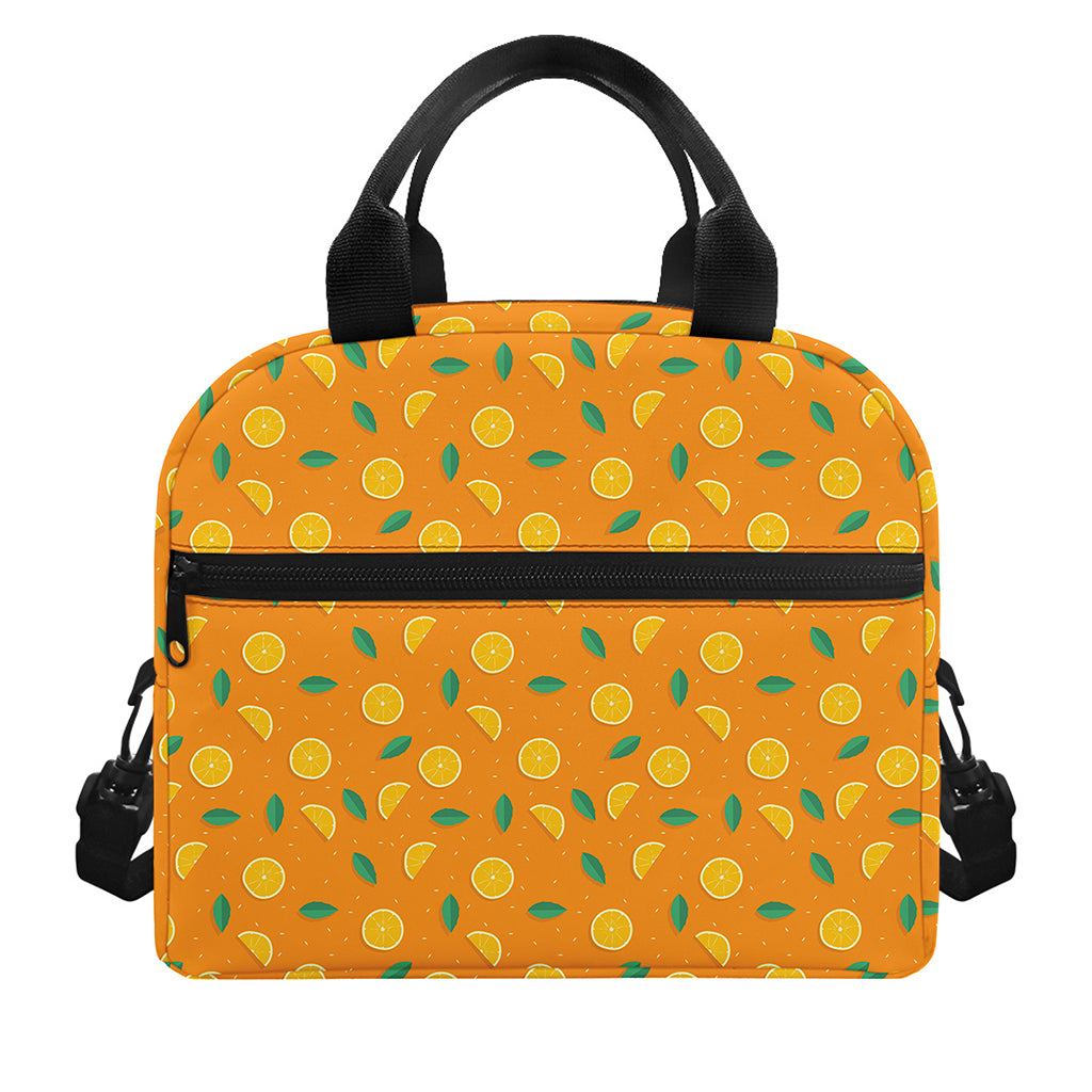 Orange Fruit Slices Pattern Print Insulated Lunch Bag
