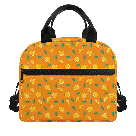 Orange Fruit Slices Pattern Print Insulated Lunch Bag