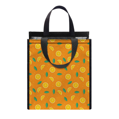 Orange Fruit Slices Pattern Print Insulated Lunch Tote