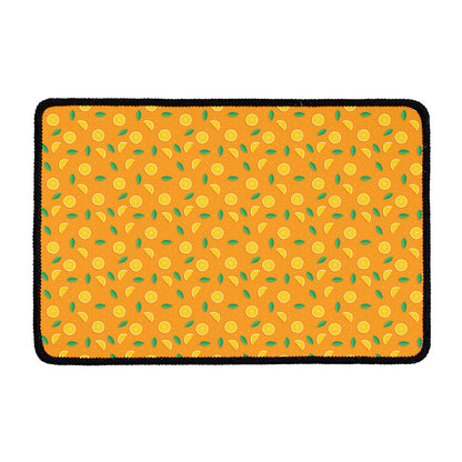 Orange Fruit Slices Pattern Print Kitchen Mat