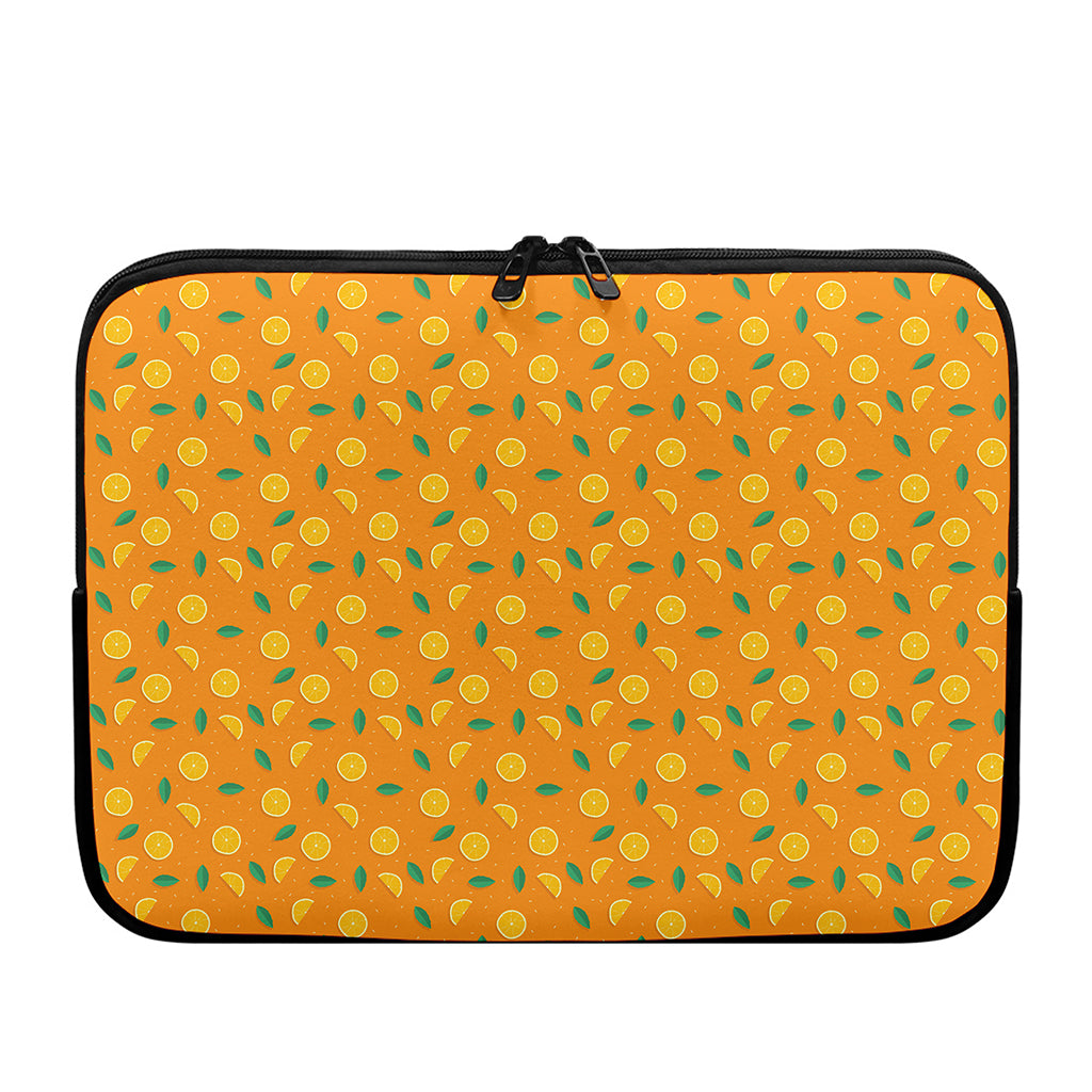 Orange Fruit Slices Pattern Print Laptop Sleeve