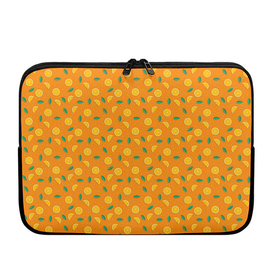 Orange Fruit Slices Pattern Print Laptop Sleeve