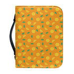 Orange Fruit Slices Pattern Print Leather Bible Cover