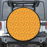 Orange Fruit Slices Pattern Print Leather Spare Tire Cover