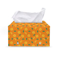 Orange Fruit Slices Pattern Print Leather Tissue Box Cover