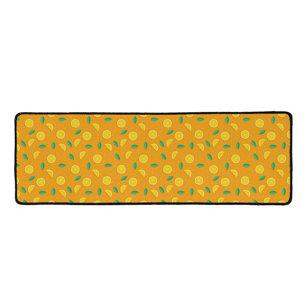 Orange Fruit Slices Pattern Print Long Kitchen Mat
