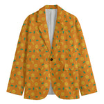 Orange Fruit Slices Pattern Print Men's Blazer