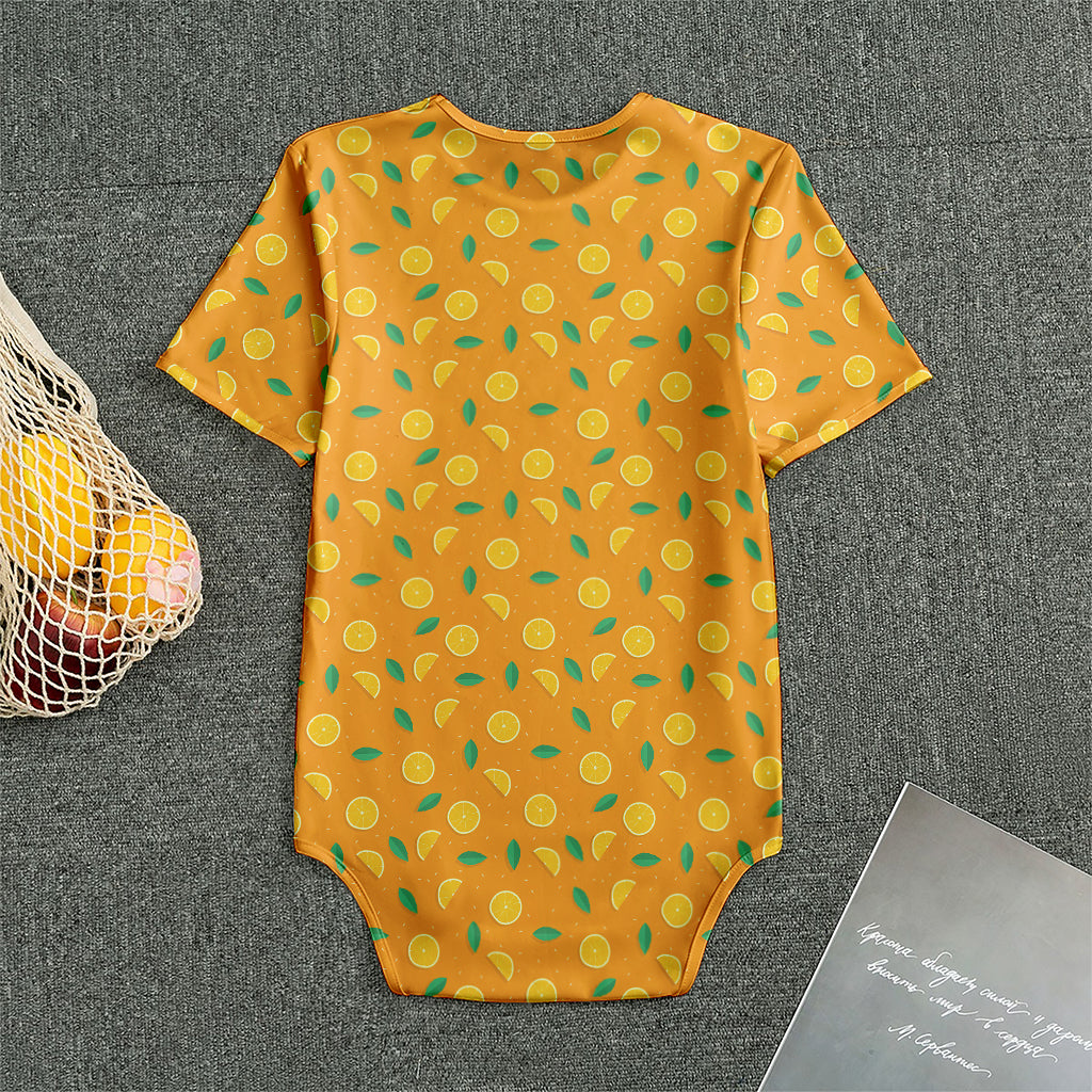 Orange Fruit Slices Pattern Print Men's Bodysuit