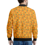 Orange Fruit Slices Pattern Print Men's Bomber Jacket