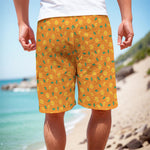 Orange Fruit Slices Pattern Print Men's Cargo Shorts