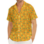 Orange Fruit Slices Pattern Print Men's Deep V-Neck Shirt