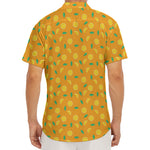 Orange Fruit Slices Pattern Print Men's Deep V-Neck Shirt