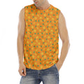 Orange Fruit Slices Pattern Print Men's Fitness Tank Top