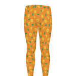 Orange Fruit Slices Pattern Print Men's leggings