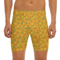 Orange Fruit Slices Pattern Print Men's Long Boxer Briefs