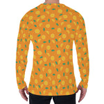 Orange Fruit Slices Pattern Print Men's Long Sleeve T-Shirt