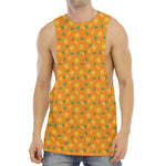 Orange Fruit Slices Pattern Print Men's Muscle Tank Top