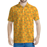 Orange Fruit Slices Pattern Print Men's Polo Shirt