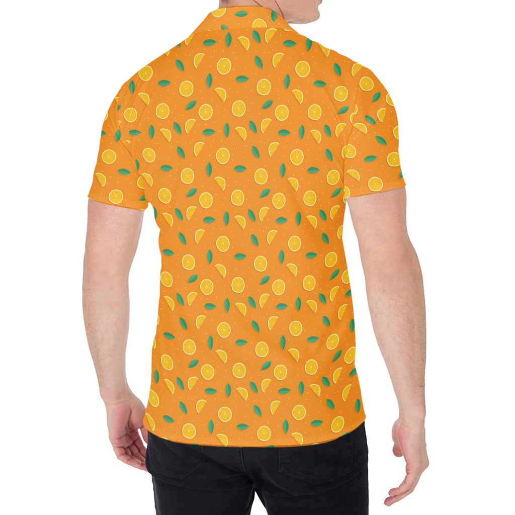 Orange Fruit Slices Pattern Print Men's Shirt