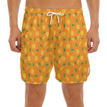 Orange Fruit Slices Pattern Print Men's Split Running Shorts