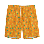 Orange Fruit Slices Pattern Print Men's Sports Shorts