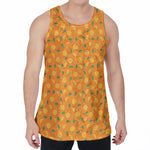 Orange Fruit Slices Pattern Print Men's Velvet Tank Top