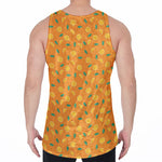 Orange Fruit Slices Pattern Print Men's Velvet Tank Top