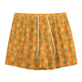 Orange Fruit Slices Pattern Print Mesh Shorts