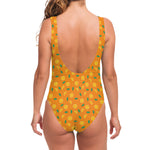 Orange Fruit Slices Pattern Print One Piece Swimsuit
