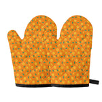 Orange Fruit Slices Pattern Print Oven Mitts