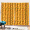 Orange Fruit Slices Pattern Print Pencil Pleat Curtains