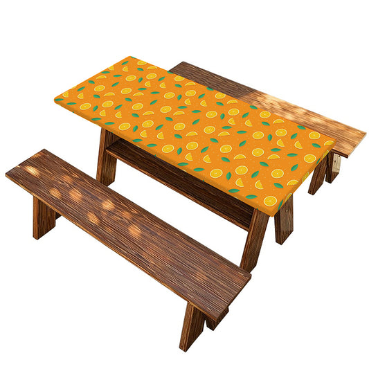 Orange Fruit Slices Pattern Print Picnic Table Cover