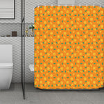 Orange Fruit Slices Pattern Print Polyester Shower Curtain