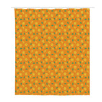 Orange Fruit Slices Pattern Print Polyester Shower Curtain