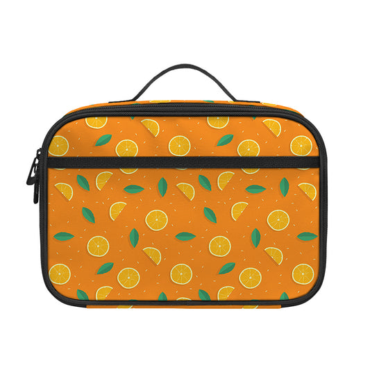 Orange Fruit Slices Pattern Print Portable Lunch Bag